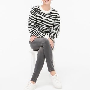 J Crew Zebra Print Wool Sweater